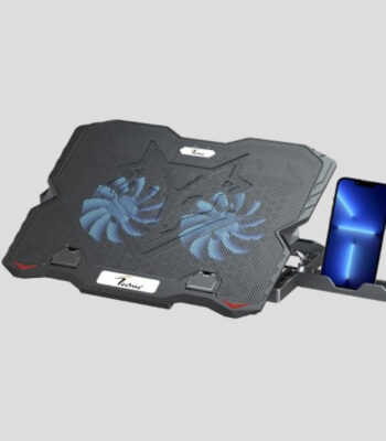 Techie 2 Fan Laptop Cooling Pad with Mobile Stand | Dual USB Powered Cooling Stand for Up to 15.6-inch Laptops